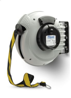 Avspärrningsvinda 20m, svart/gul